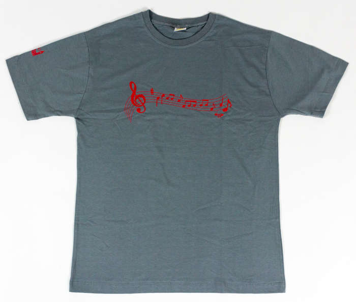 Camiseta partitura cinza