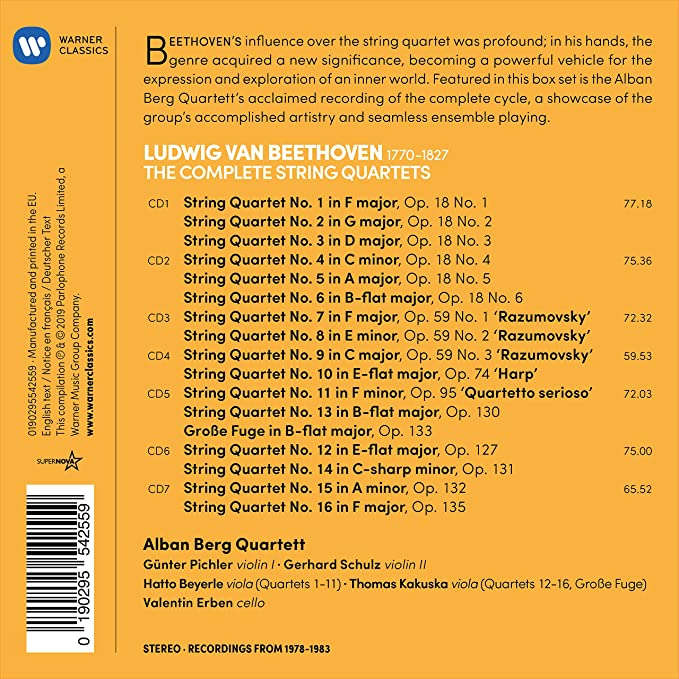 Beethoven: Complete String Quartets – Loja Clássicos