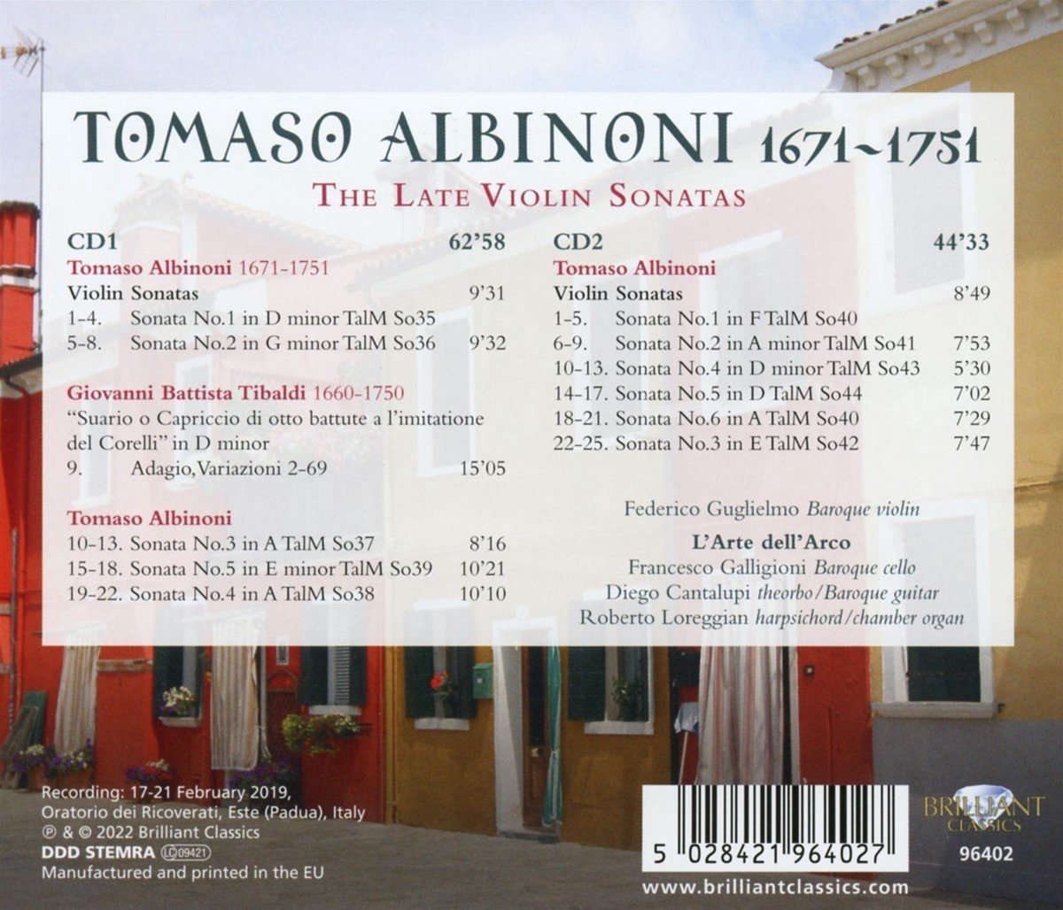 Albinoni: Violin Sonatas - Loja Clássicos