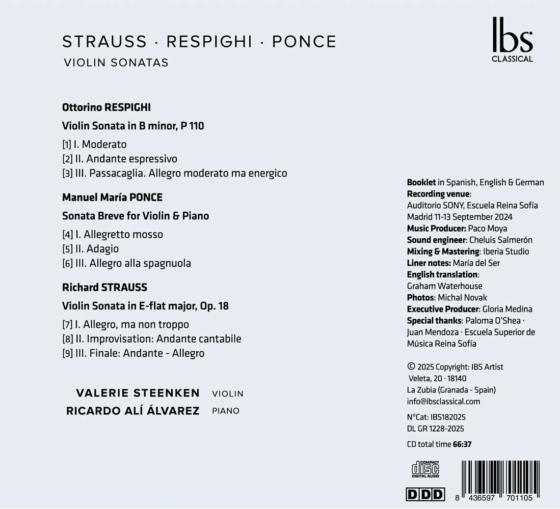 Violin Sonatas: Strauss · Respighi · Ponce - Imagem 2